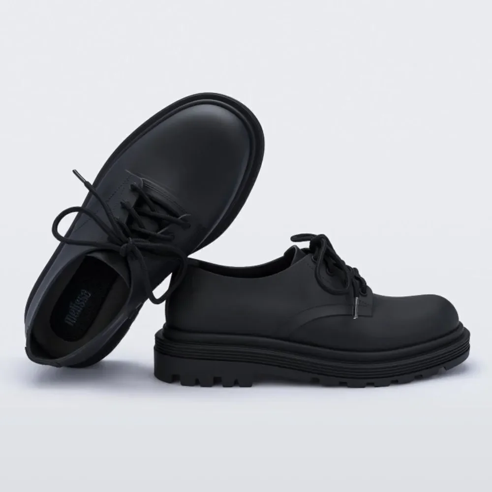 Melissa Womens Black Retro Platform Oxford Lace Up Trendy Shoe